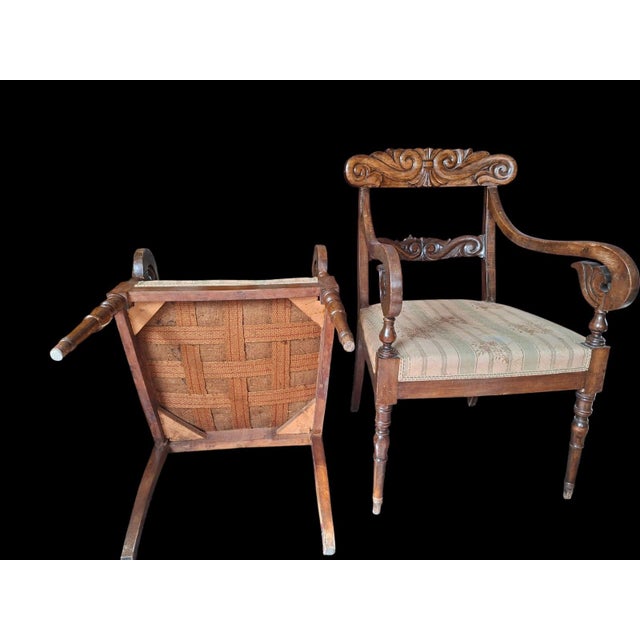 Charles X Style Armchairs in Wood, Early 1900s, Set of 2 For Sale - Image 12 of 18