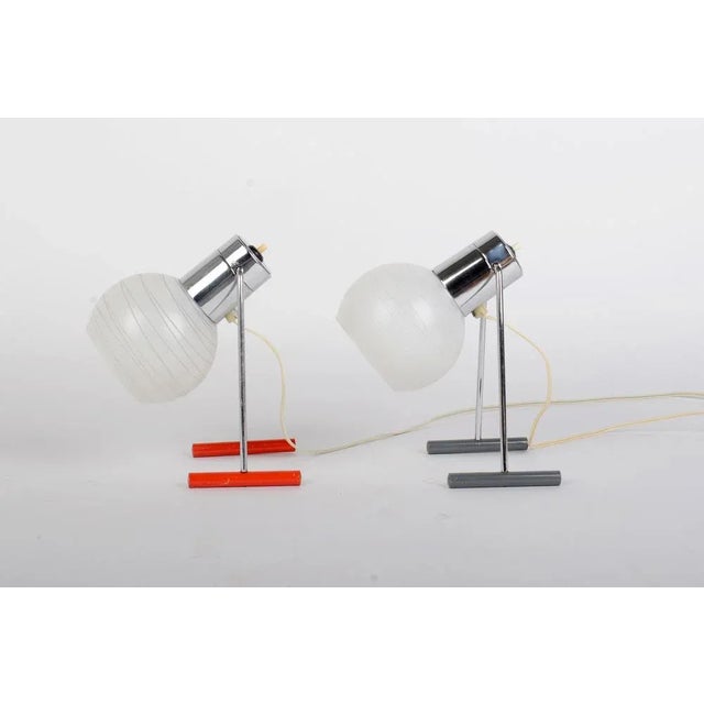 Mid-Century Space Age Table Lamps from Drupol, 1960s, Set of 2 For Sale - Image 4 of 9