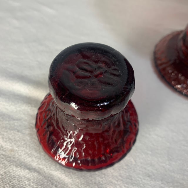 Wheaton Glass Ruby Red Bald Eagle Apothecary Jar With Lid For Sale In Chicago - Image 6 of 7
