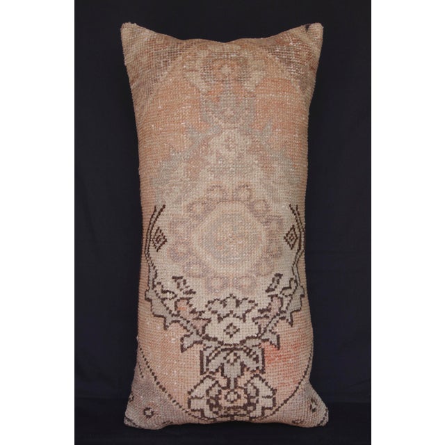 Contemporary Home Decor Handwoven Throw Oushak Rug Pillow Cover -16'' X 32'' For Sale - Image 3 of 13