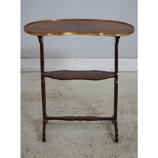 Age: C.1890s Details: Brass Gallery Edge Radial Sunburst Top High Quality Construction Kidney Shape French Louis XVI Style...