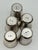 Silver 1950s Rare 5 Soviet Armenian 875 Silver Vodka Cups 875 Star Russian Hallmark 875 Silver Purity Yerevan Opera 1955 Gilt For Sale - Image 8 of 8