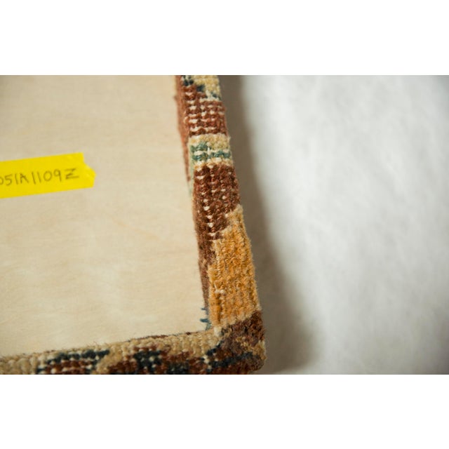 Old New House Decorative Cork Board Antique Ziegler Mahal Rug Fragment Art For Sale - Image 4 of 16