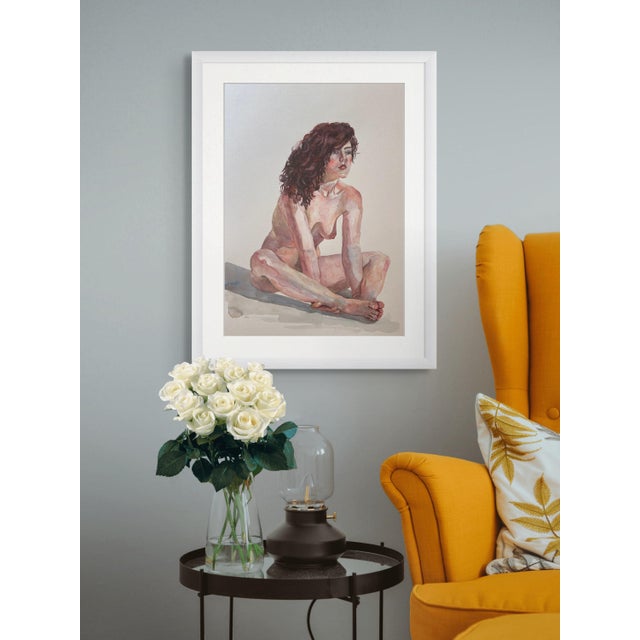 2020s Eternal Spring Original Impressionistic Nude Figure Watercolor on Paper Painting Art by Anna Novick For Sale - Image 5 of 9
