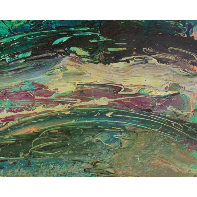1980s Abstract Acrylic Landscape by Harry Hilson For Sale In Indianapolis - Image 6 of 8