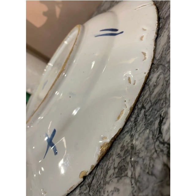 18th Century English Polychrome Delft Platter For Sale - Image 9 of 9