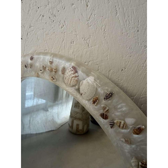 Vintage Handmade Shell Mirror, 1970s For Sale - Image 6 of 8