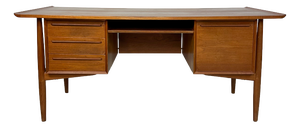 Vintage Danish Mid-Century Teak Writing Desk by Arne Vodder for H.P. Hansen, 1960s