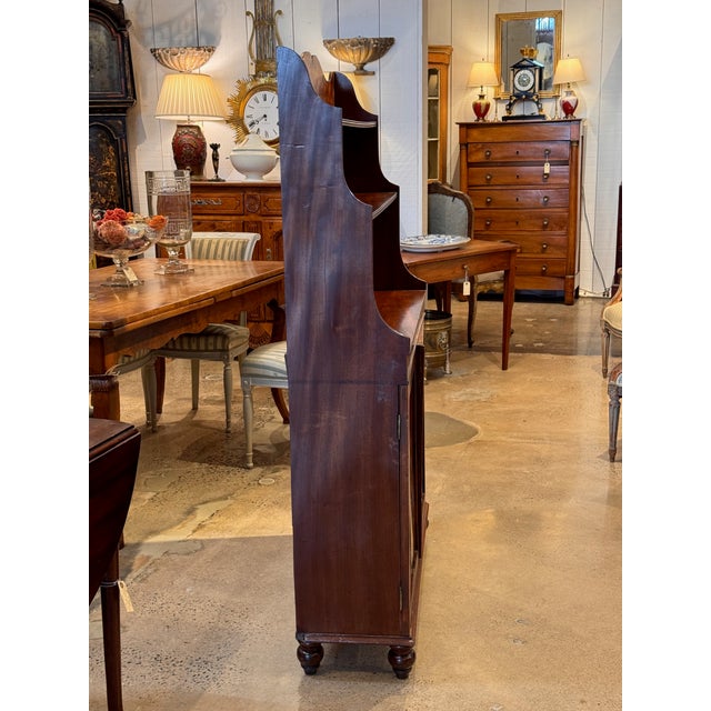 19th Century English Mahogany Waterfall Bookcase For Sale - Image 6 of 9