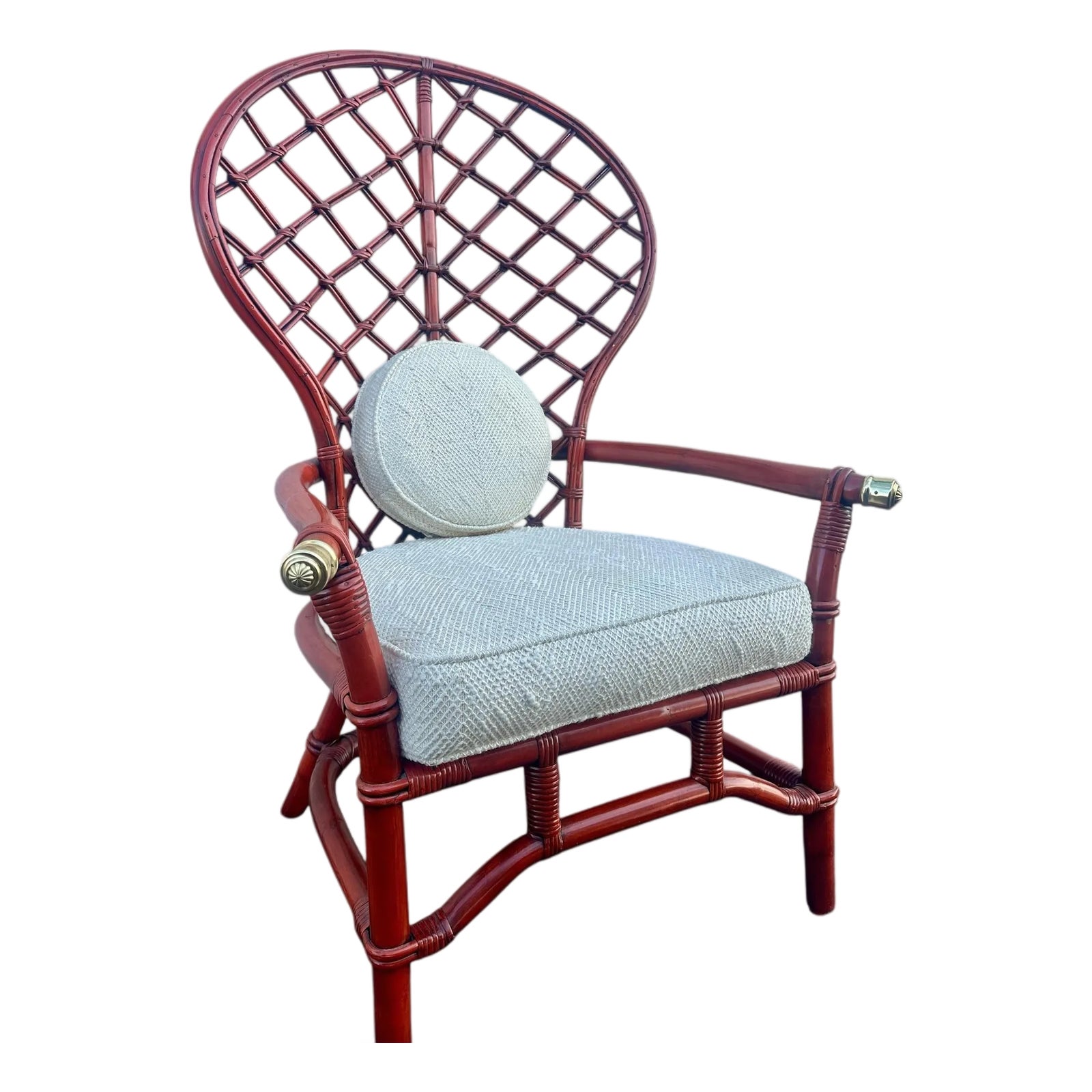 1960s Mid-Century Ratan Bamboo Attributed to Ficks Reed Peacock