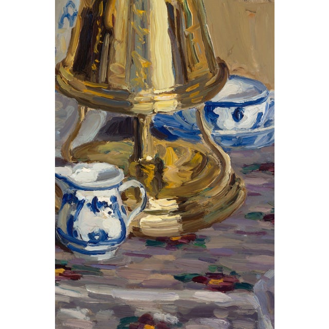 Gold 1907 Vintage Coffee Wall Art Print, German Impressionist Still Life by Philipp Klein - 8" X 10" For Sale - Image 8 of 9