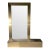Vintage Brass Mirror Architectural Console Shelf Attributed to Paul Evans For Sale