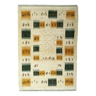 Hand-Knotted Gabbeh Nomad Rug For Sale