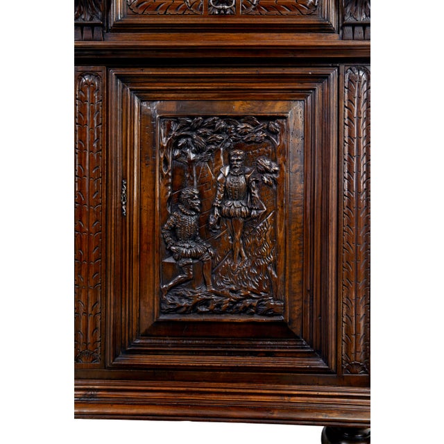 Mid 19th Century Carved Walnut Italian Cabinet, 1850s For Sale - Image 3 of 12