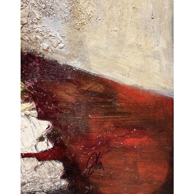 Untitled by Jennifer Bobola | Mixed Media on Canvas abstract cityscape with geometric shapes For Sale - Image 4 of 5