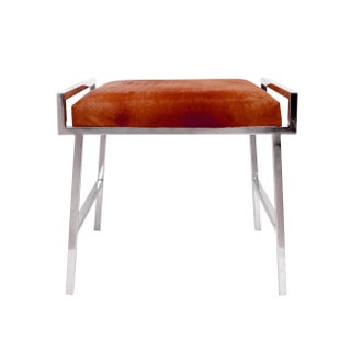 Pasargad Home Eira Cowhide Stool For Sale