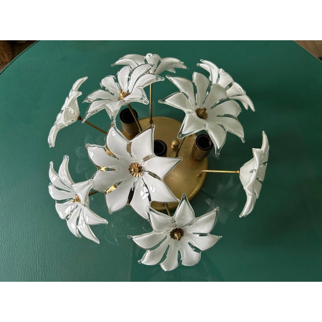 1970s Loves Me Loves Me Not Murano Ceiling Light, 1970s For Sale - Image 5 of 10