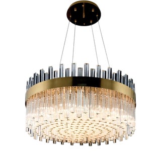 Collection Venere Chandelier in Metal and Crystal by Jago For Sale