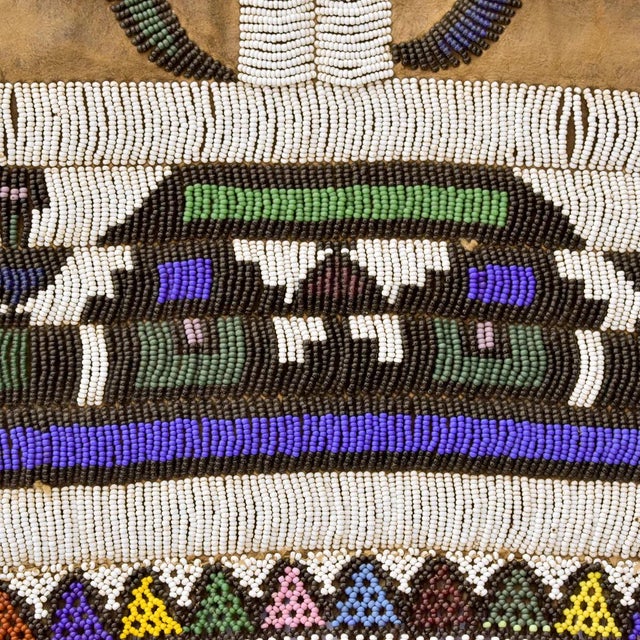 Glass Early 20th Century Ndebele Beaded Liphotu Married Women's Apron Sidley Collection For Sale - Image 7 of 11