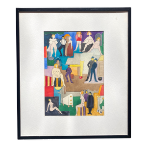 1970s Molly Schiff Watercolor Painting