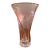 Vintage Postmodern Blown Twisted Pink Glass Vase 1980s Art Deco For Sale