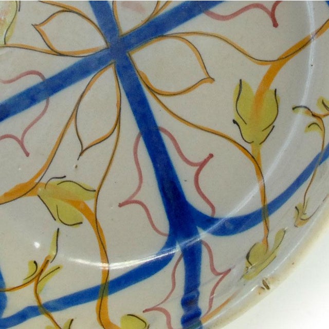 Antique 19th Century Spanish Maiolica Plate from Talavera For Sale - Image 3 of 12