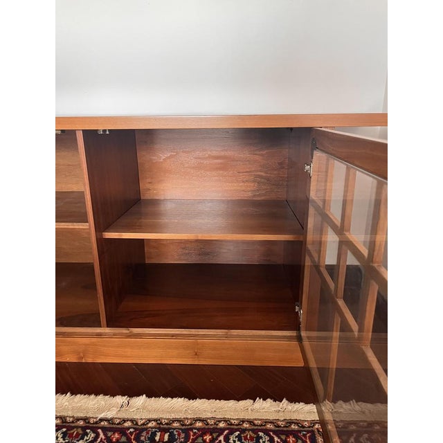 Brown Vintage Walnut Wood Sideboard, 1970s For Sale - Image 8 of 10