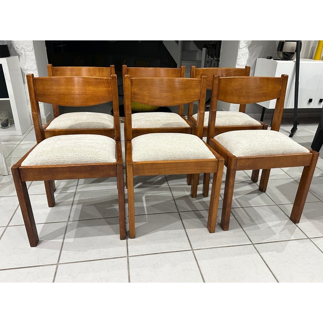 Vintage Orme Chairs attributed to Maison Regain, France, 1980, Set of 6 For Sale - Image 10 of 18