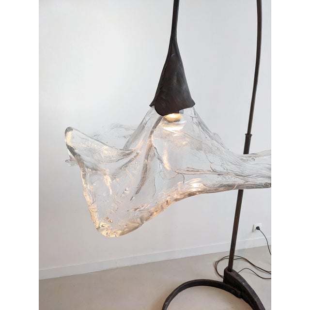 Bronze Flower-Shaped Floor Lamp by Lothar Klute, 1980s For Sale - Image 12 of 15