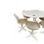 Gold Tulip Dining Set with Round Pedestal Table and Swivel Chairs by Maurice Burke for Arkana, 1960s, Set of 7 For Sale - Image 8 of 11