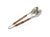 Coastal Treviso Bamboo and Nickel Server Shell Tong For Sale - Image 3 of 3