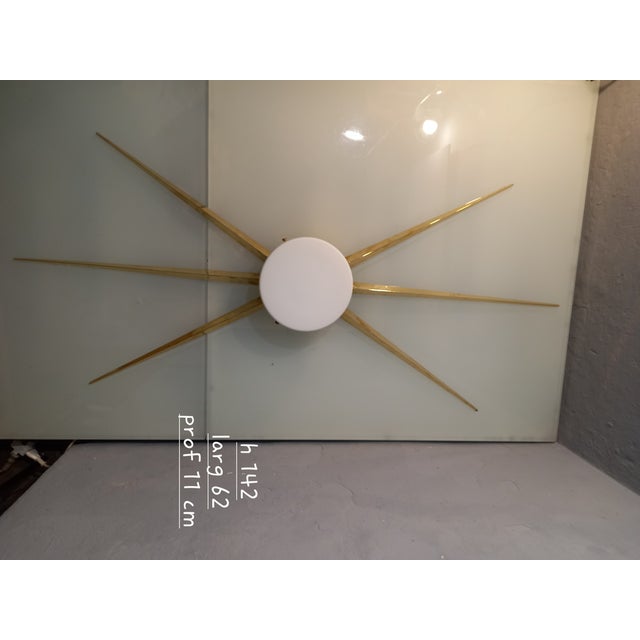 Metal Model Star Comet Wall Light in the style of Gio Ponti For Sale - Image 7 of 9