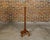 An English Turn of the Century oak floor lamp from circa 1900 with barley twist pedestal and quadripod base. This English...