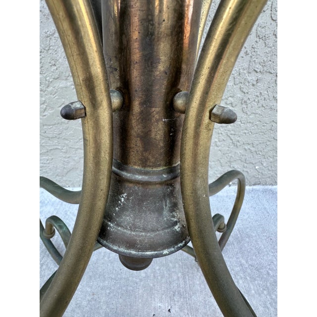 Metal Vintage 20th Century Brass Hat Coat Rack For Sale - Image 7 of 12