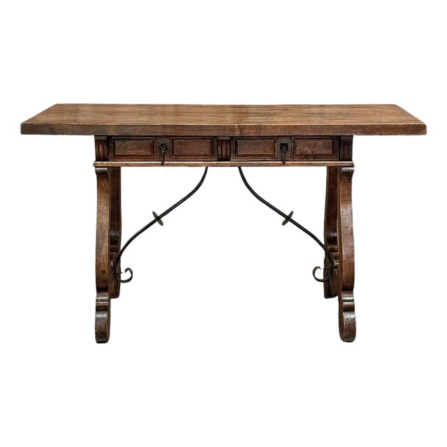 Antique Rustic Spanish Desk ~ Console ~ Sofa Table For Sale