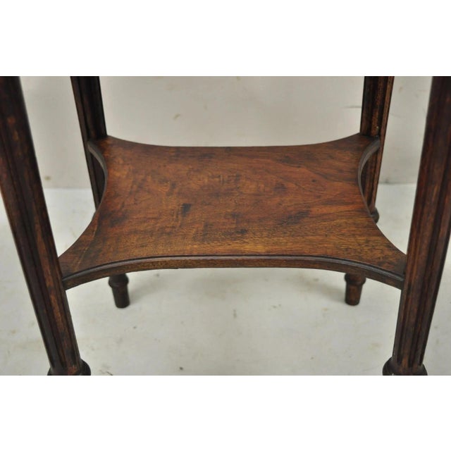 Antique French Louis XVI Style Victorian Oval Marble Top Accent End Side Table For Sale In Philadelphia - Image 6 of 12