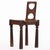 Brutalist French Oak Small Side Chair, C. 1940. For Sale - Image 4 of 8