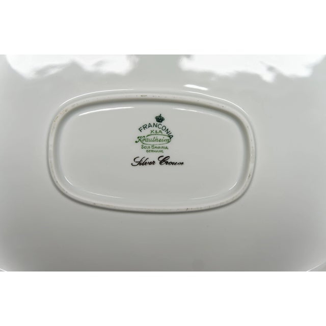 Franconia-Krautheim & Adelburg Oval Serving 14" Platter Silver Crown For Sale - Image 4 of 4