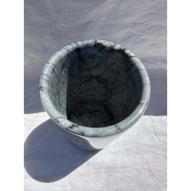 Crate & Barrel Marble Utensil Holder Gray marbling throughout. Perfect for any kitchen or even use for paint brushes or...