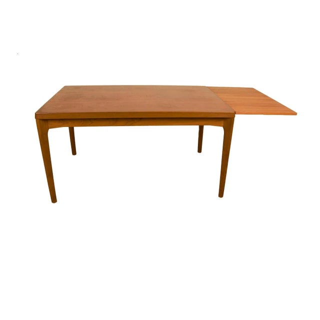 Mid-Century Modern 1960s Mid-Century Danish Teak Extendable Draw Leaf Dining Table For Sale - Image 3 of 12