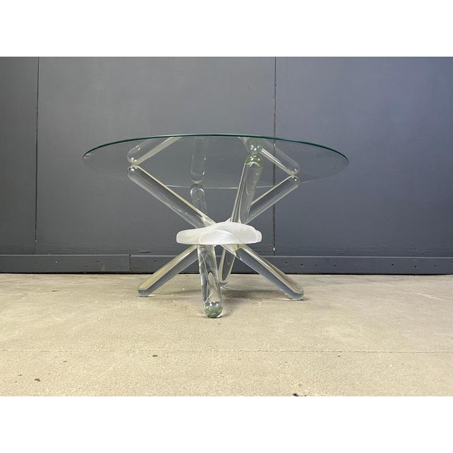 Murano Glass Arlequin Coffee Table attributed to Maurice Barilone, 1980s For Sale - Image 12 of 14