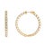 Contemporary 14K Yellow Gold 7.0 Cttw Round Brilliant Cut Diamond 1-¾ Inside Out Hinged Leverback Hoop Earrings (I-J Color, I1-I2 Clarity) For Sale - Image 3 of 6
