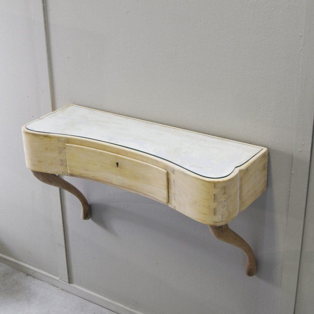 Vintage Kidney-Shaped Console Table by Paolo Buffa, 1950s For Sale - Image 9 of 9