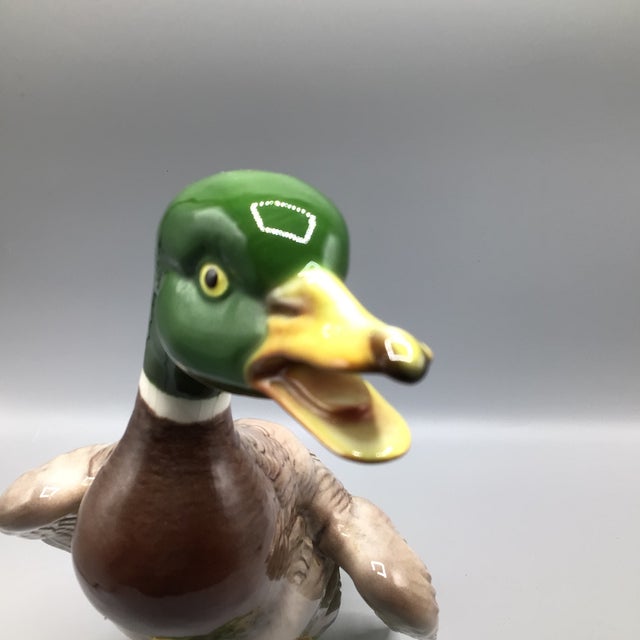 Brown Vintage Ball Art Ware Pottery Mallard Duck For Sale - Image 8 of 12