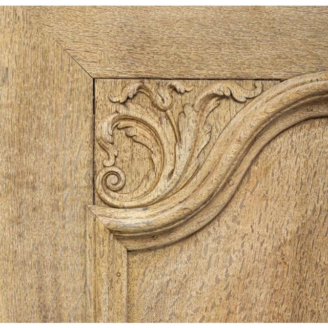 Antique French Bleach Oak Hutch (1820) For Sale - Image 4 of 5