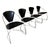 Metal Vintage Chromed Steel & Black Skai Chairs, 1980s, Set of 4 For Sale - Image 7 of 7
