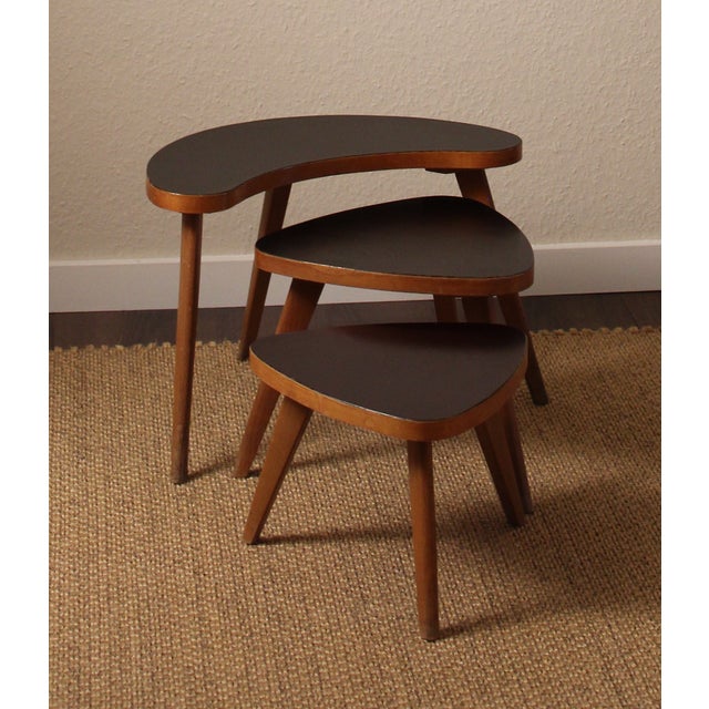 Vintage Sculptural Side Tables by Jean Royère, 1950s, Set of 3 For Sale - Image 11 of 12