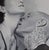 The Kiss #2 by Linda Delahaye | Oil on Panel Portrait of a couple embracing. For Sale