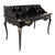 French Mid 20th Century Louis XV Style Black Lacquered Writing Desk For Sale - Image 3 of 7