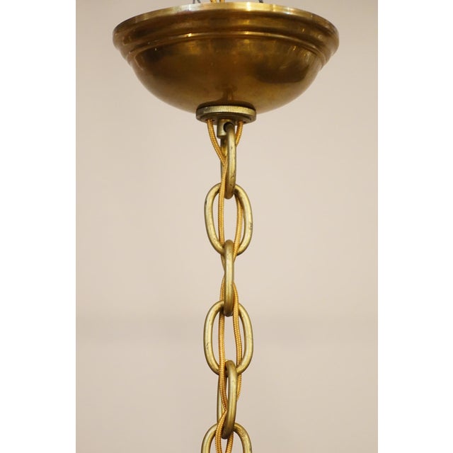 Lightolier Hollywood Regency Elaborate Slag Glass Diffuser Hanging Swag Torchiere Lamp Early 1960s For Sale - Image 11 of 12